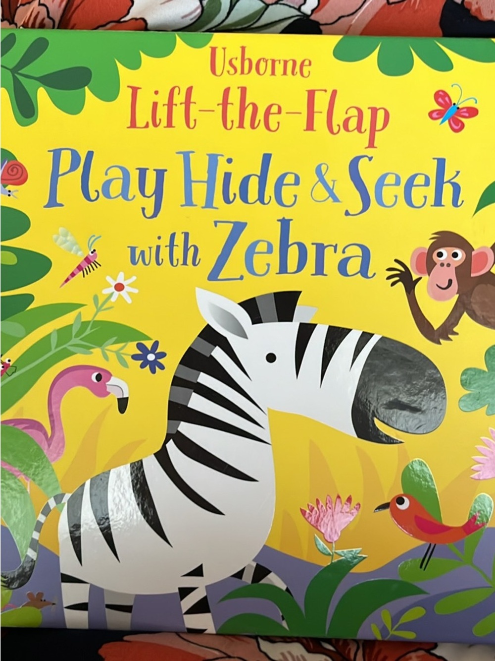 Usborne Lift-the-Flap Play Hide & Seek with Zebra - Yellow & Black